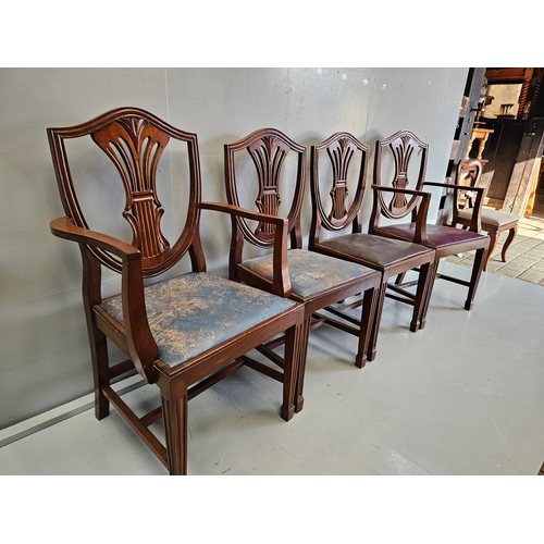 928 - Set Of 4 Reproduction Mahogany Dining Chairs