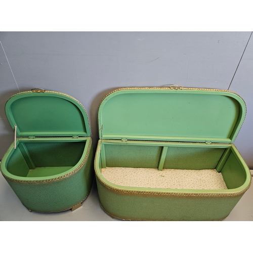 931 - Lloyd Loom Linen Box & Ottoman