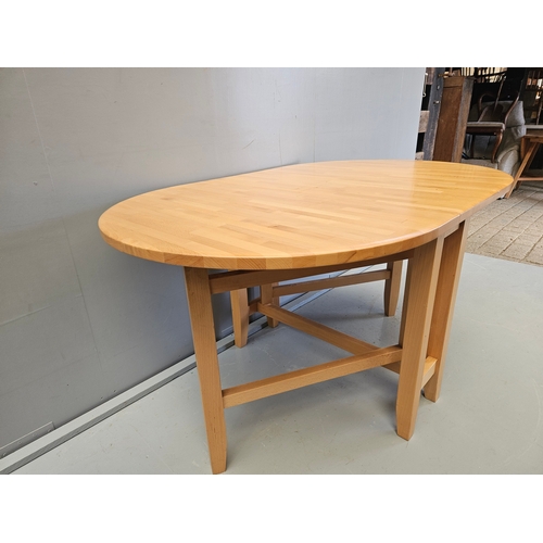 934 - Beech Kitchen Table H75cm W148cm D93cm