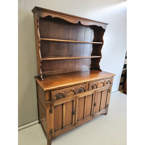 955 - Oak Dresser H168cm W126cm D49cm