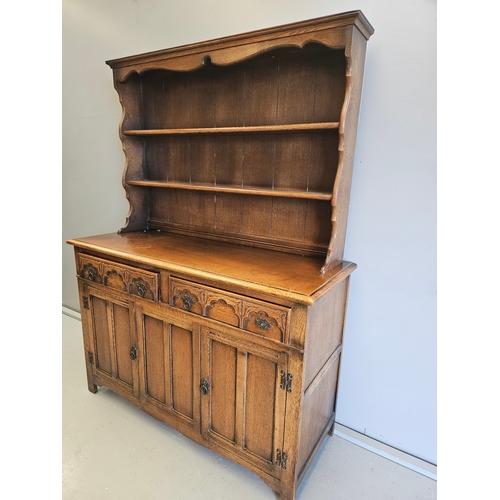 955 - Oak Dresser H168cm W126cm D49cm