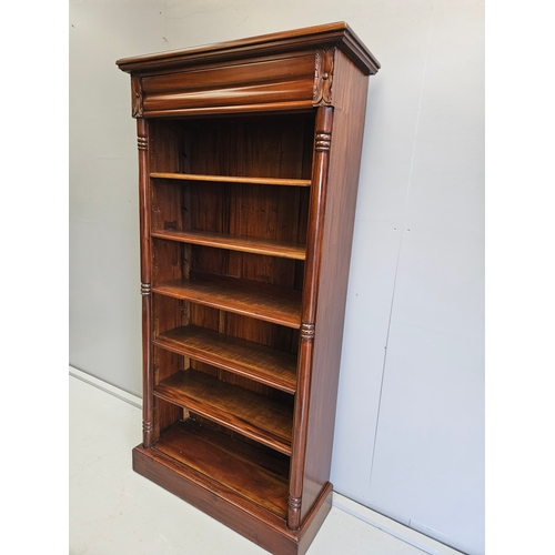 957 - Reproduction Mahogany Bookcase H180cm W93cm D35cm