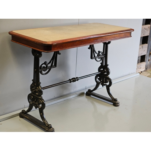 961 - Cast Iron Pub Table H80cm W114cm D52cm