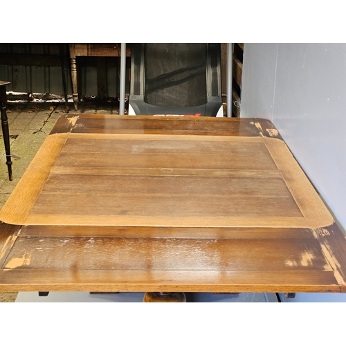 963 - Oak Draw Leaf Table (A/F)