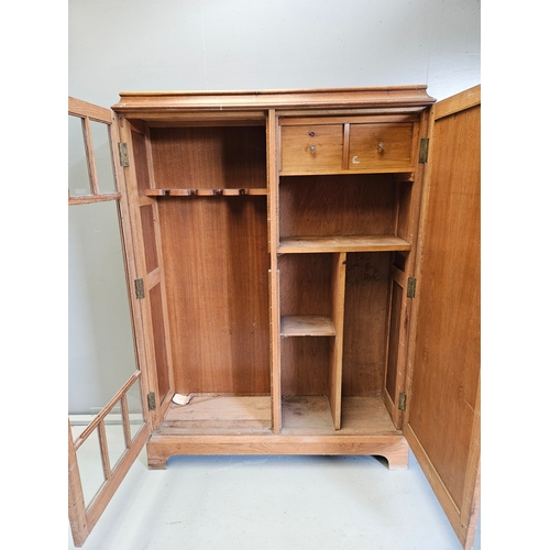 973 - Victorian Oak Gun Cabinet H146cm W105cm D28cm