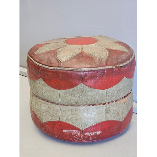 978 - Leather Pouffe