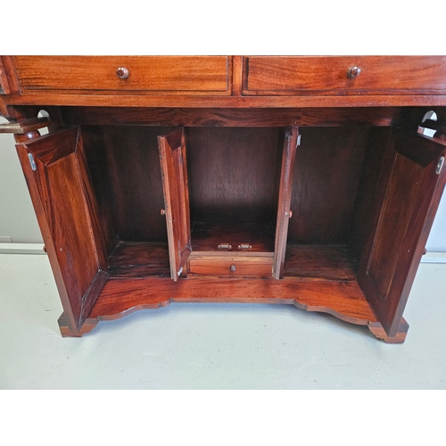 982 - Reproduction Mahogany Bureau H113cm W107cm D49cm