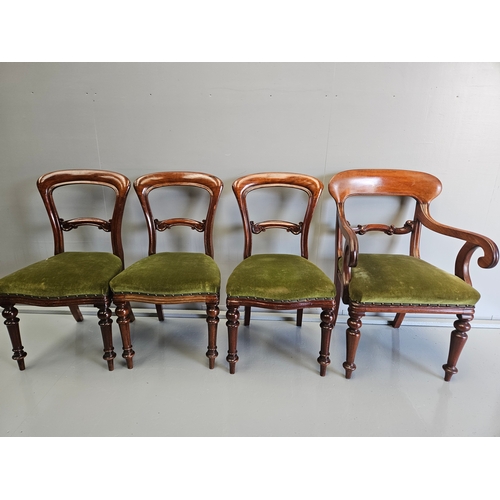 988 - 8 Victorian Mahogany Balloon Back Dining Chairs