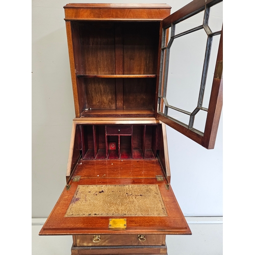 1003 - Mahogany Ladies Writing Bureau  H156cm W54cm D49cm