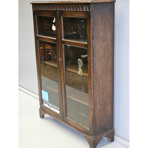 1007 - Oak Glazed China Cabinet