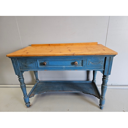 1015 - Painted Pine Console Table H72cm W102cm D48cm