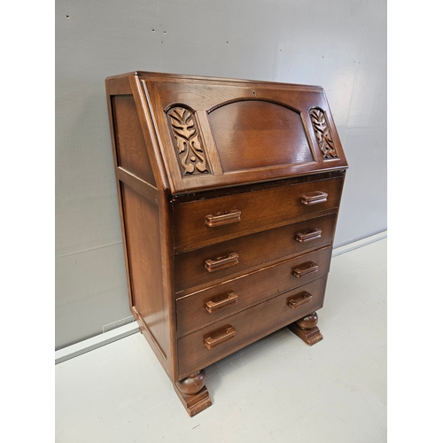 1018 - Oak  Bureau H108cm