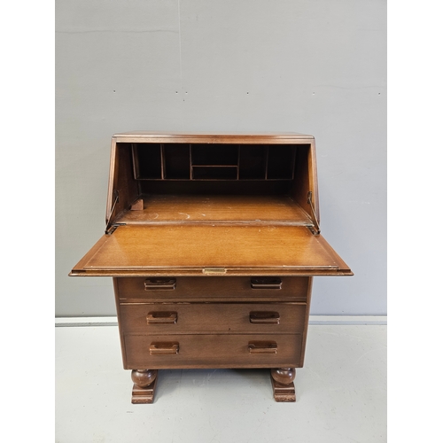 1018 - Oak  Bureau H108cm