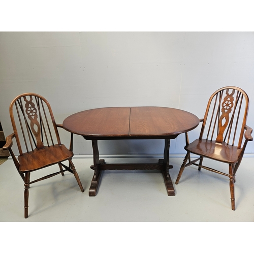 1022 - Old Charm Dining Table  H75cm L137cm W97cm & 6 Chairs