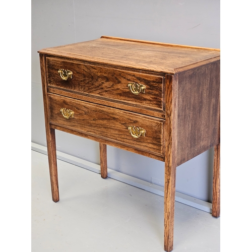 1028 - Oak Chest Of Drawers H78cm W76cm D42cm