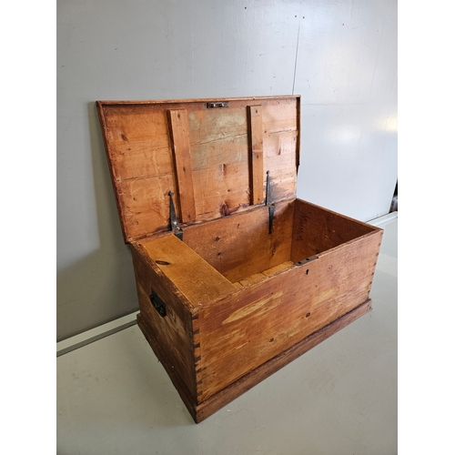 1031 - Pine Blanket Box H44cm W93cm D52cm