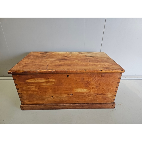 1031 - Pine Blanket Box H44cm W93cm D52cm