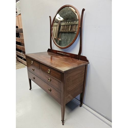 1033 - Mahogany Dressing Table H155cm W107cm