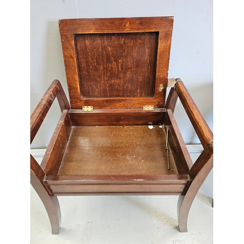 1045 - 2 Mahogany Piano Stools