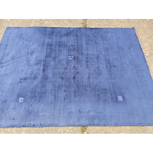 1048 - Navy Blue Rug L225cm W158cm