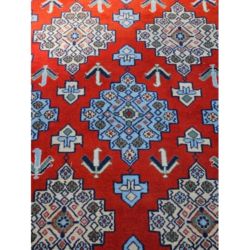 1058 - Blue Rustic Coloured Rug L200cm W114cm & 1 Other