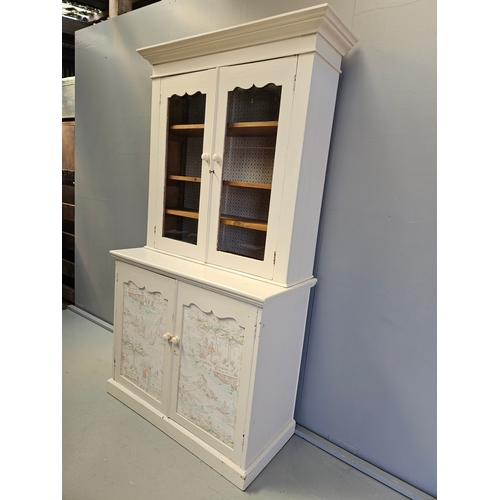 1074 - Painted Pine Kitchen Cupboard H200cm W107cm D50cm