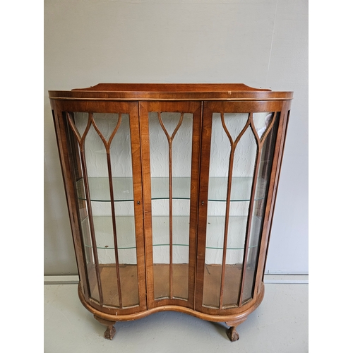 1083 - Walnut Glazed China Cabinet