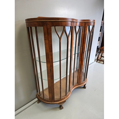 1083 - Walnut Glazed China Cabinet