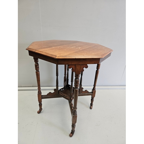 1096 - Mahogany Occasional Table & Pine Cheval Mirror