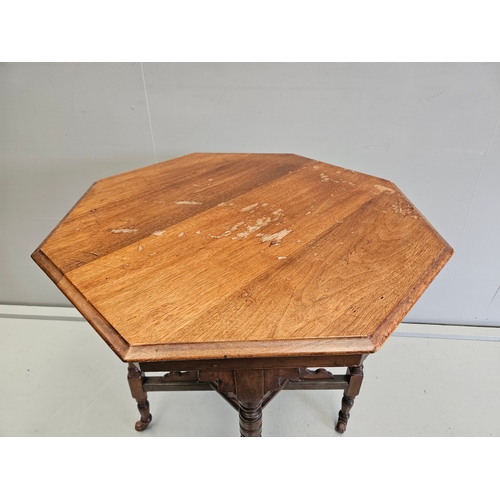 1096 - Mahogany Occasional Table & Pine Cheval Mirror