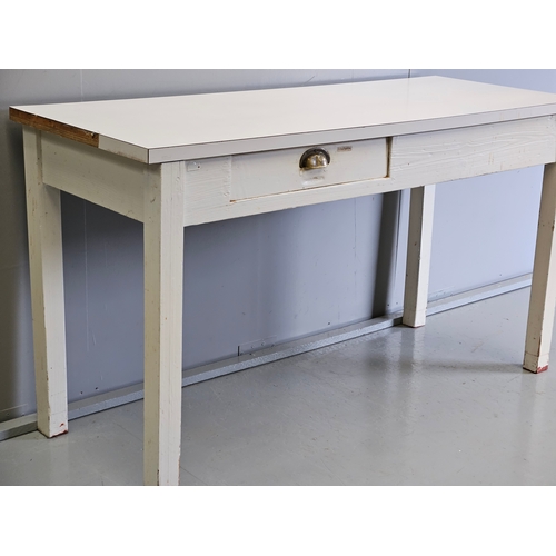 1111 - Painted Pine Formica Top Preparation Table H87cm L153cm W60cm