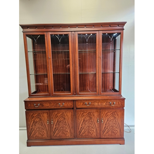 1125 - Mahogany Display Case & Sideboard