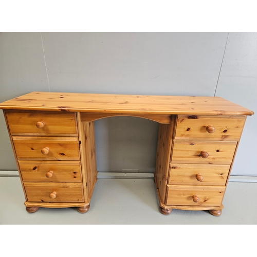 1130 - Pine Dressing Table L144cm H74cm W40cm