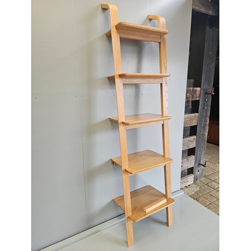 1134 - Reproduction Oak Wall Shelf H194cm W50cm