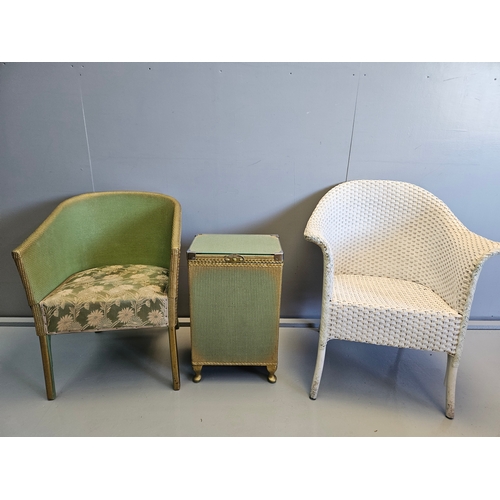 1149 - Lloyd Loom Linen Box, Lloyd Loom Chair & 1 Other