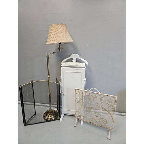 1160 - Corby Trouser Press, Standard Lamp, 2 Fire Guards