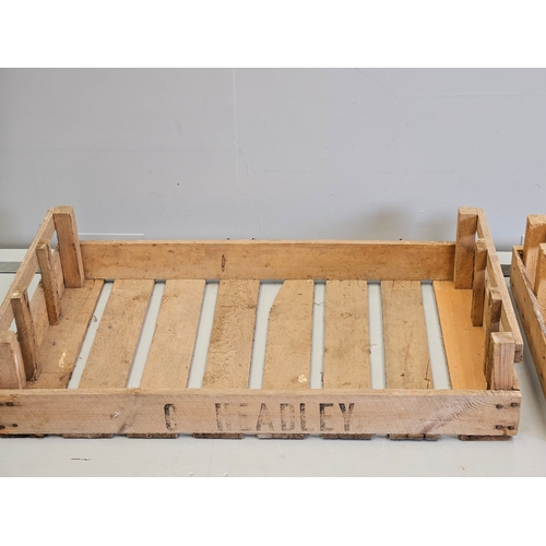 1162 - 2 Wooden Vegetable Trays