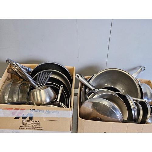 1170 - 2 Boxes Kitchenalia - Pans Etc