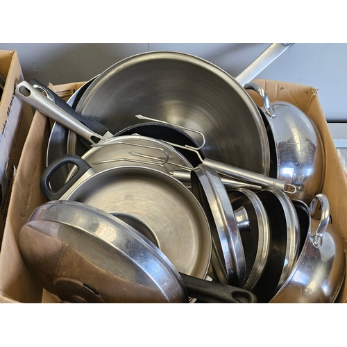 1170 - 2 Boxes Kitchenalia - Pans Etc