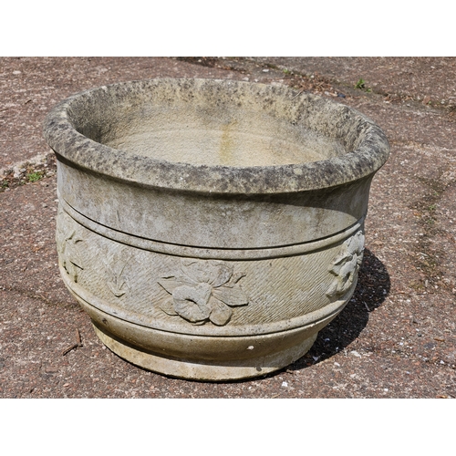 1191 - Round Stoneware Planter H33cm W45cm