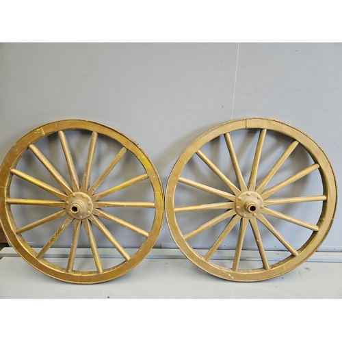 1193 - Pair Of Original Cartwheels H78cm & An Axle