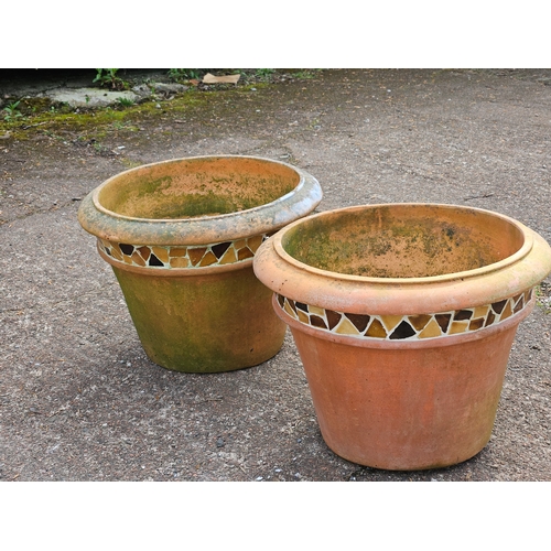 1199 - 2 Terracotta Planters H33cm