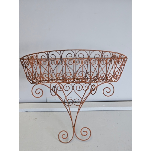 1214 - 2 Wire Hanging Wall Planters H45cm W58cm