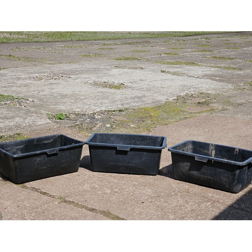 1216 - 3 Plastic Tubs