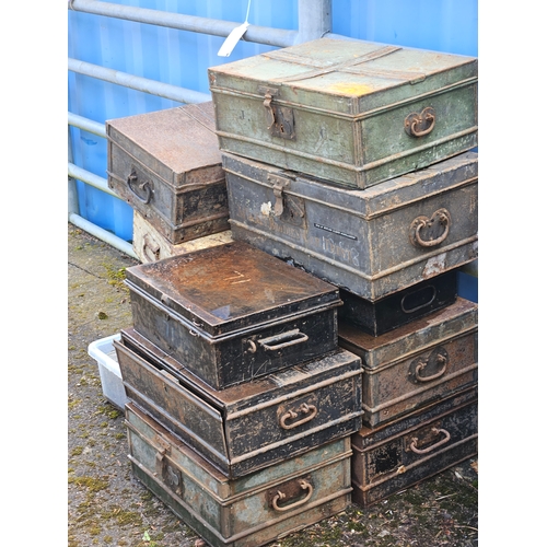 1226 - 11 Assorted Metal Storage Boxes/Trunks