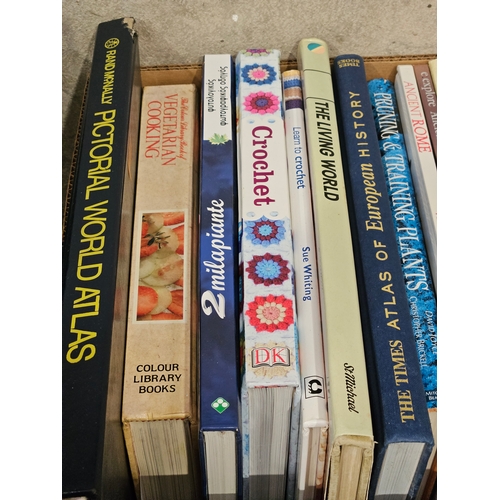 28 - Box Of Assorted Books - Greece, Rome, Crochet Etc