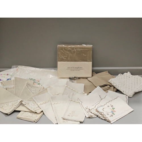 50 - Assorted Linen Napkins Etc