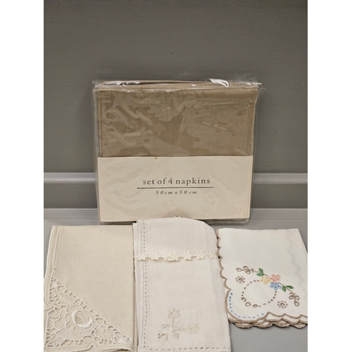 50 - Assorted Linen Napkins Etc