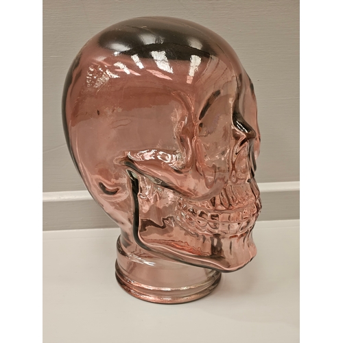 64 - Glass Skull H26cm