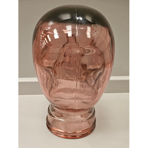 64 - Glass Skull H26cm